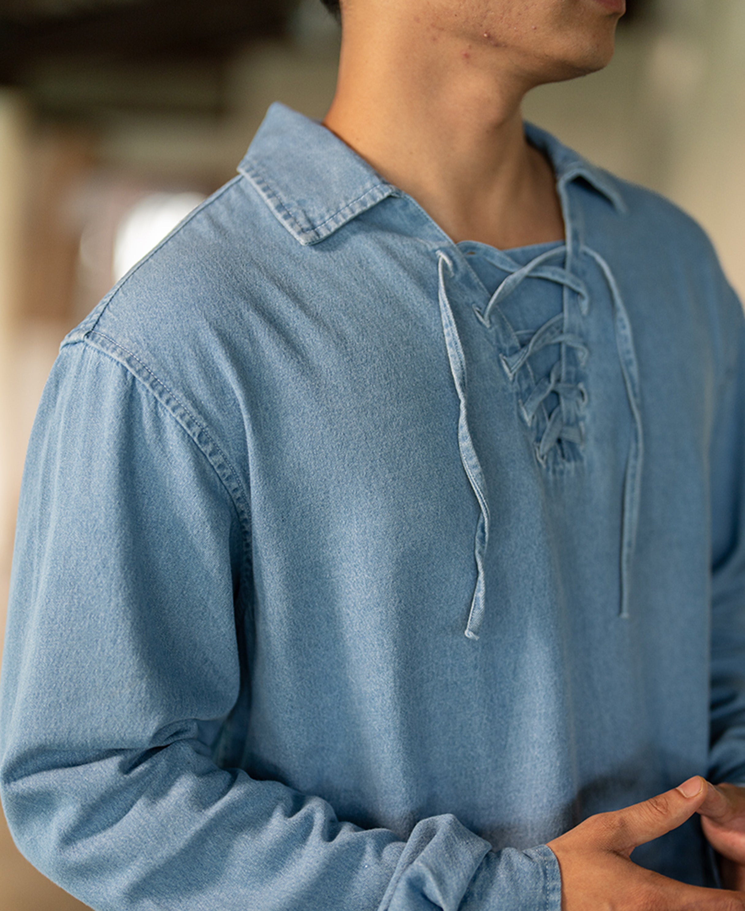 Denim Kurta Shirt