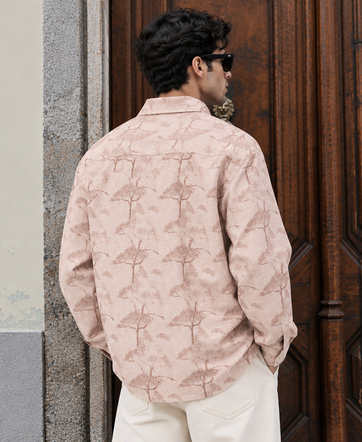 Beige Jacquard Shirt