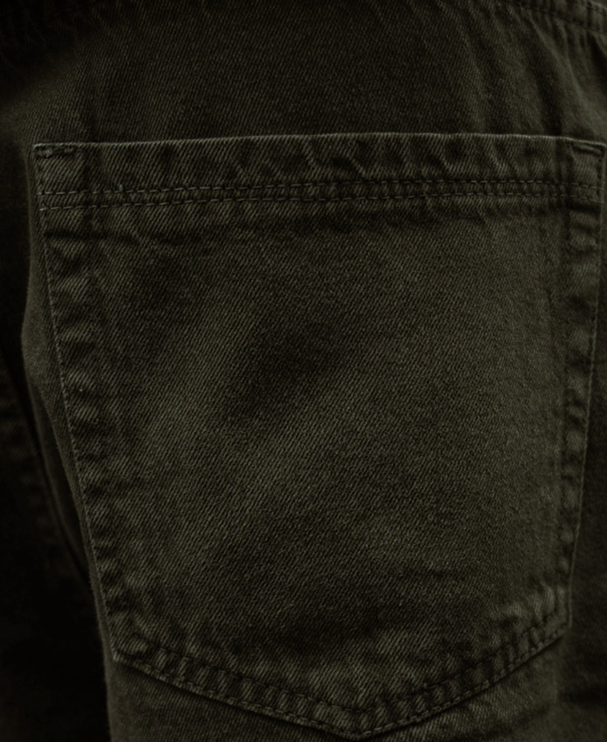 Olive Distress Baggy Jeans