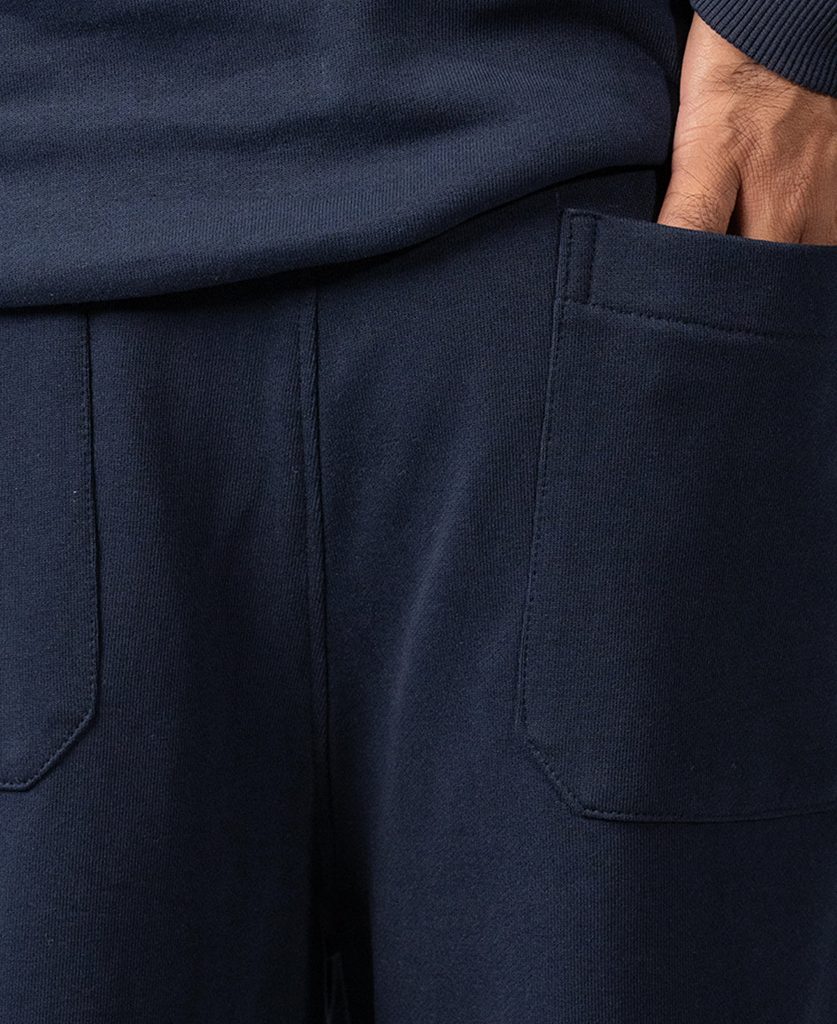 Blue Embroidered Zipper Cord Set