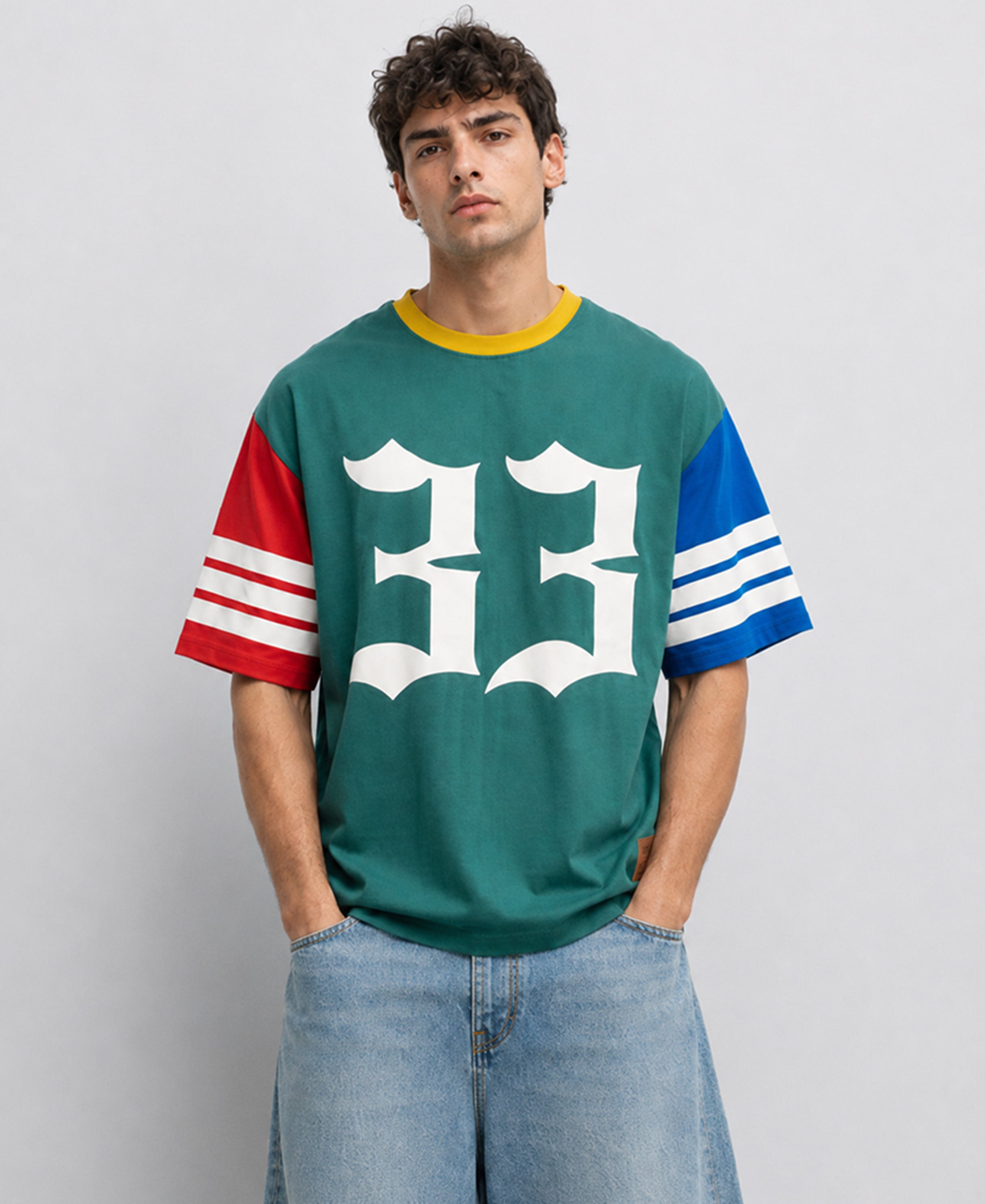 Colour Blocked Graphic T-Shirt