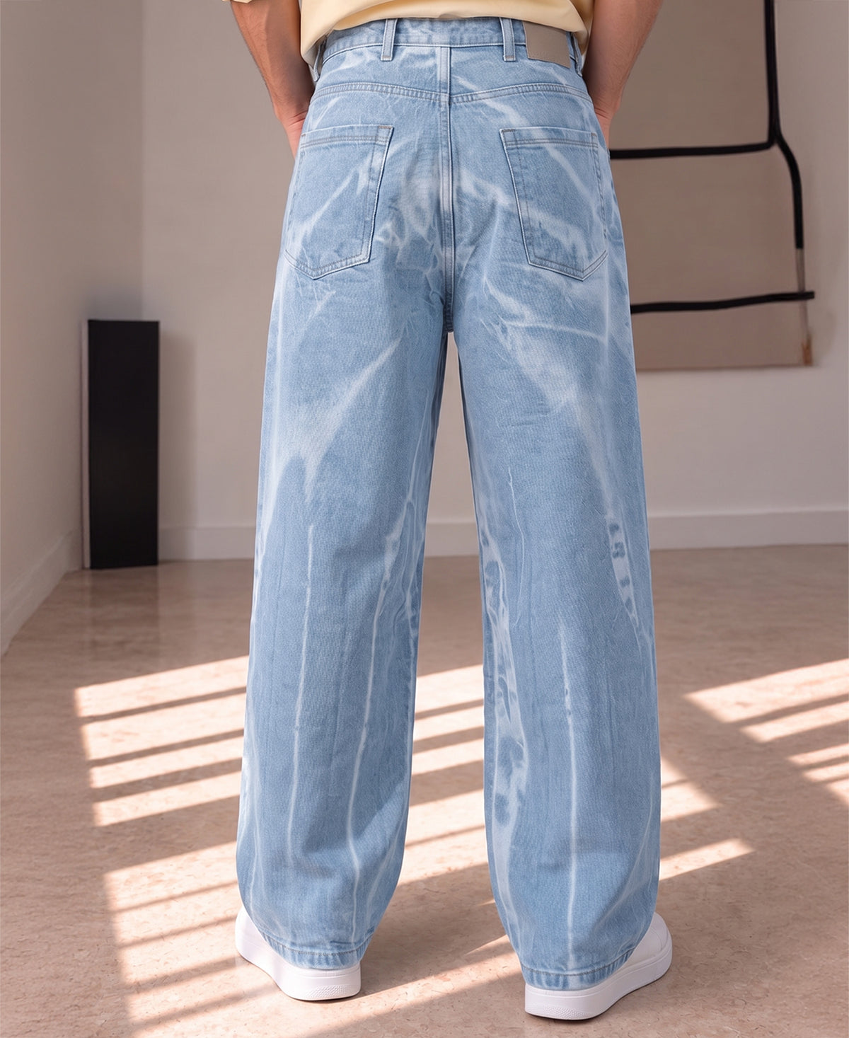 Light Blue Washed Baggy Jeans
