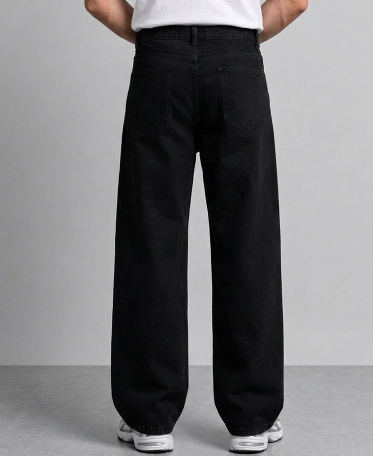 Black No Fade Extra Baggy Jeans