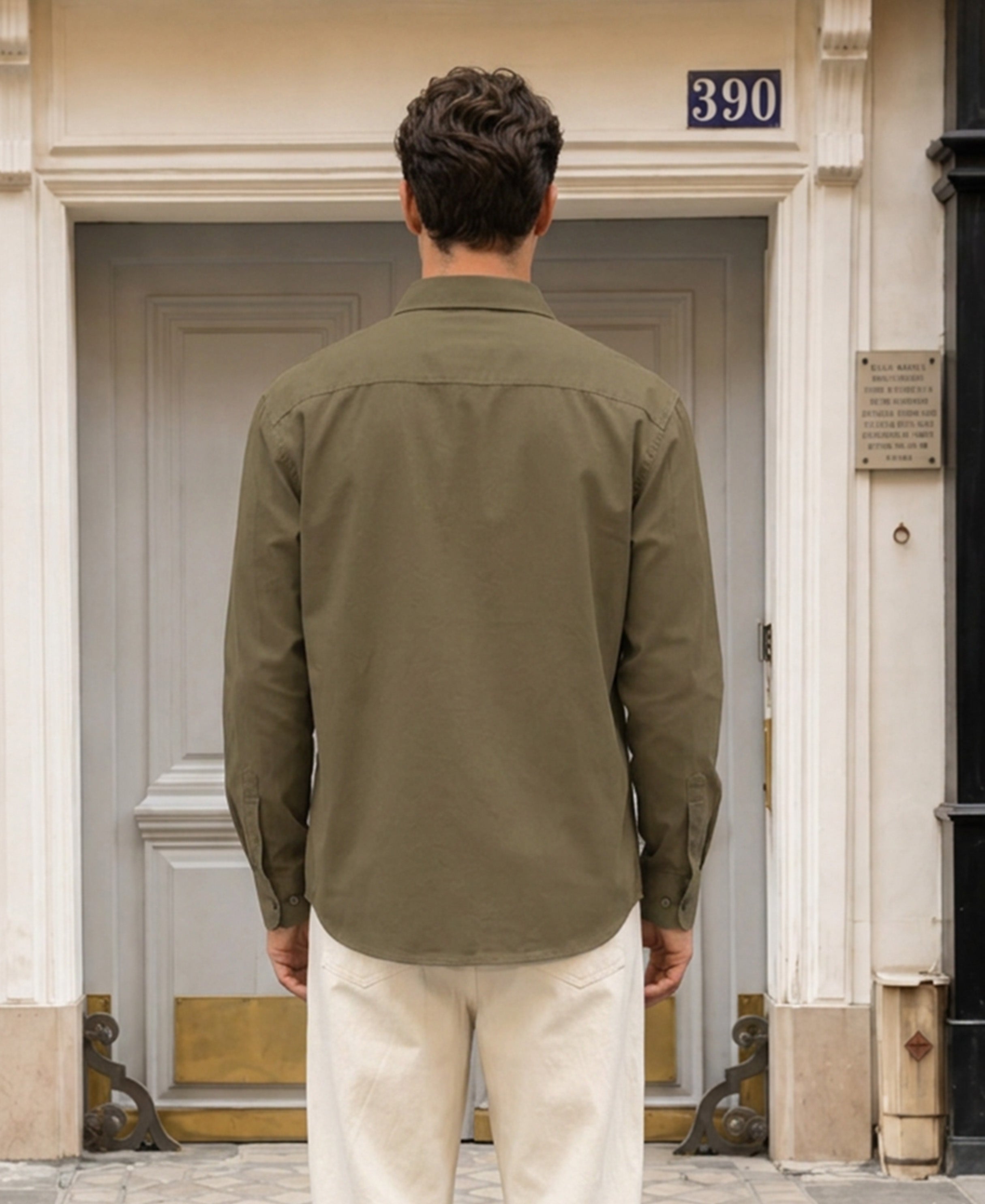 Olive Print Lightweight Shirt