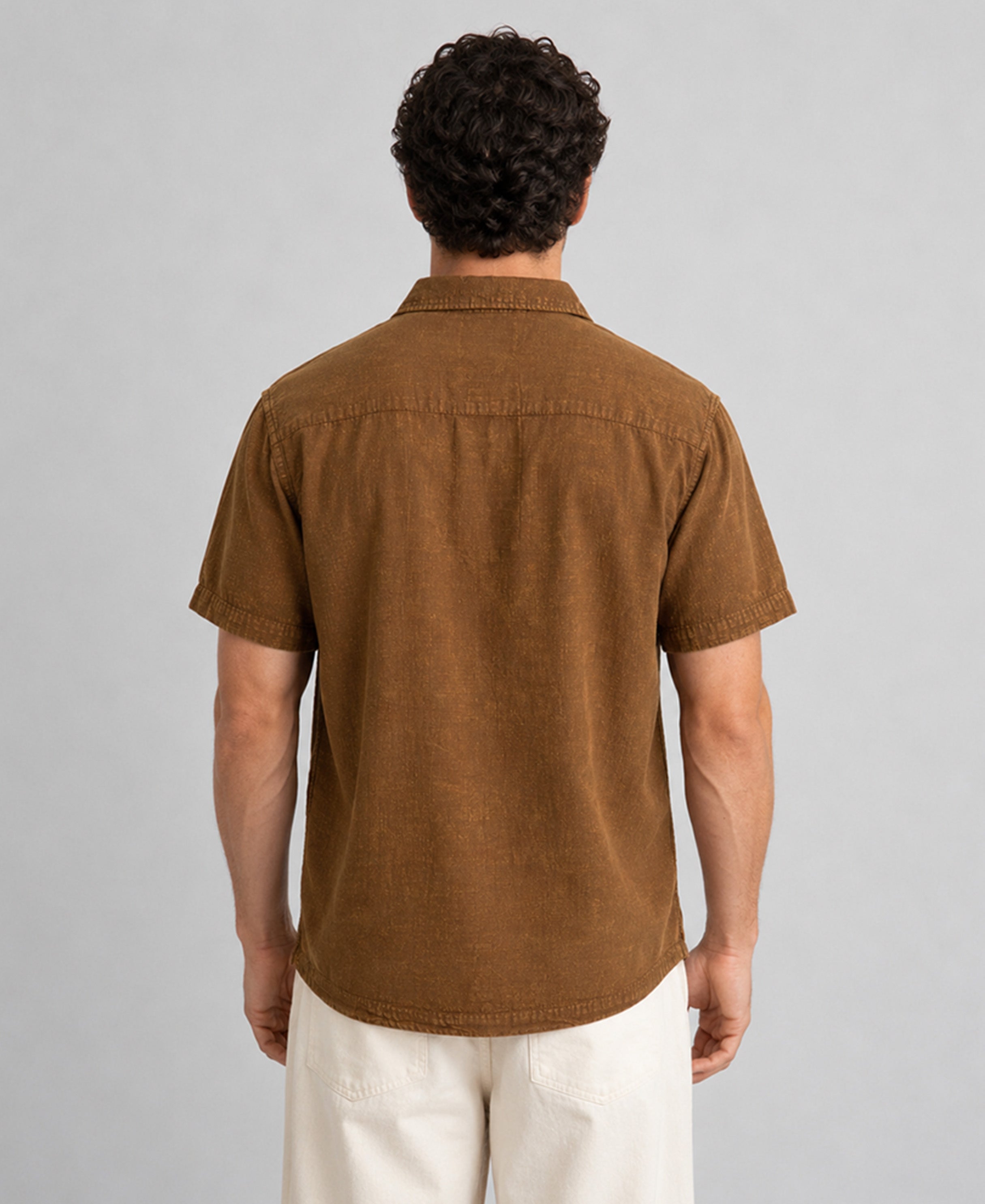 Brown Lightweight Double Pocket Wash Shirt