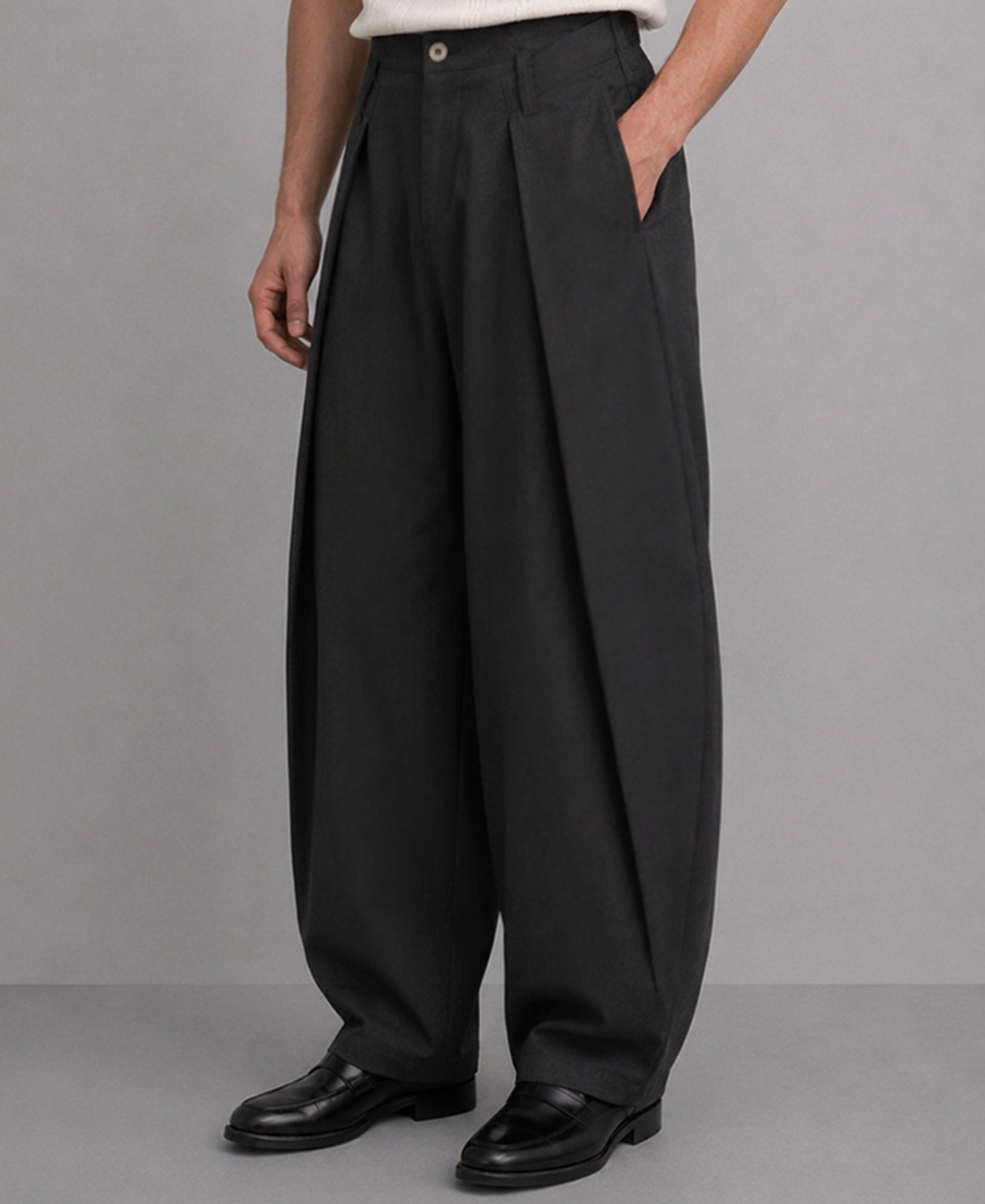 Grey Baggy Trousers