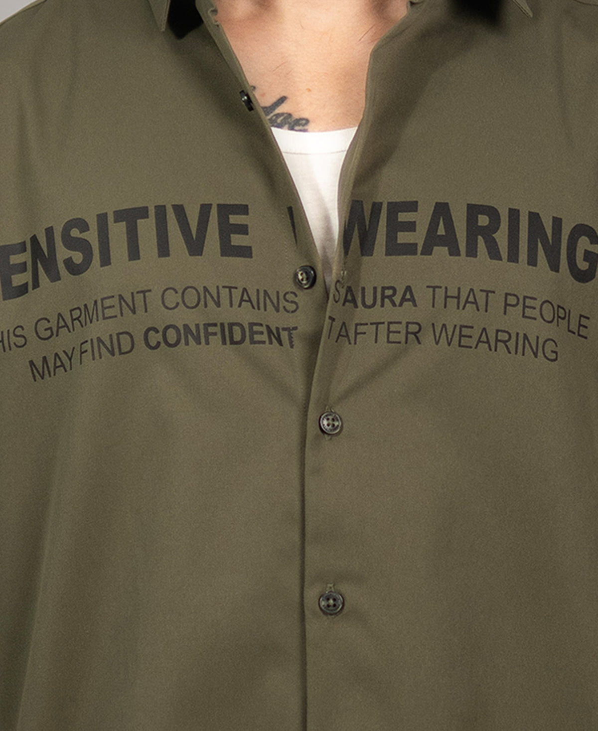 Olive Print Lightweight Shirt