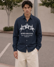Navy Micro Checks Printed Shirts