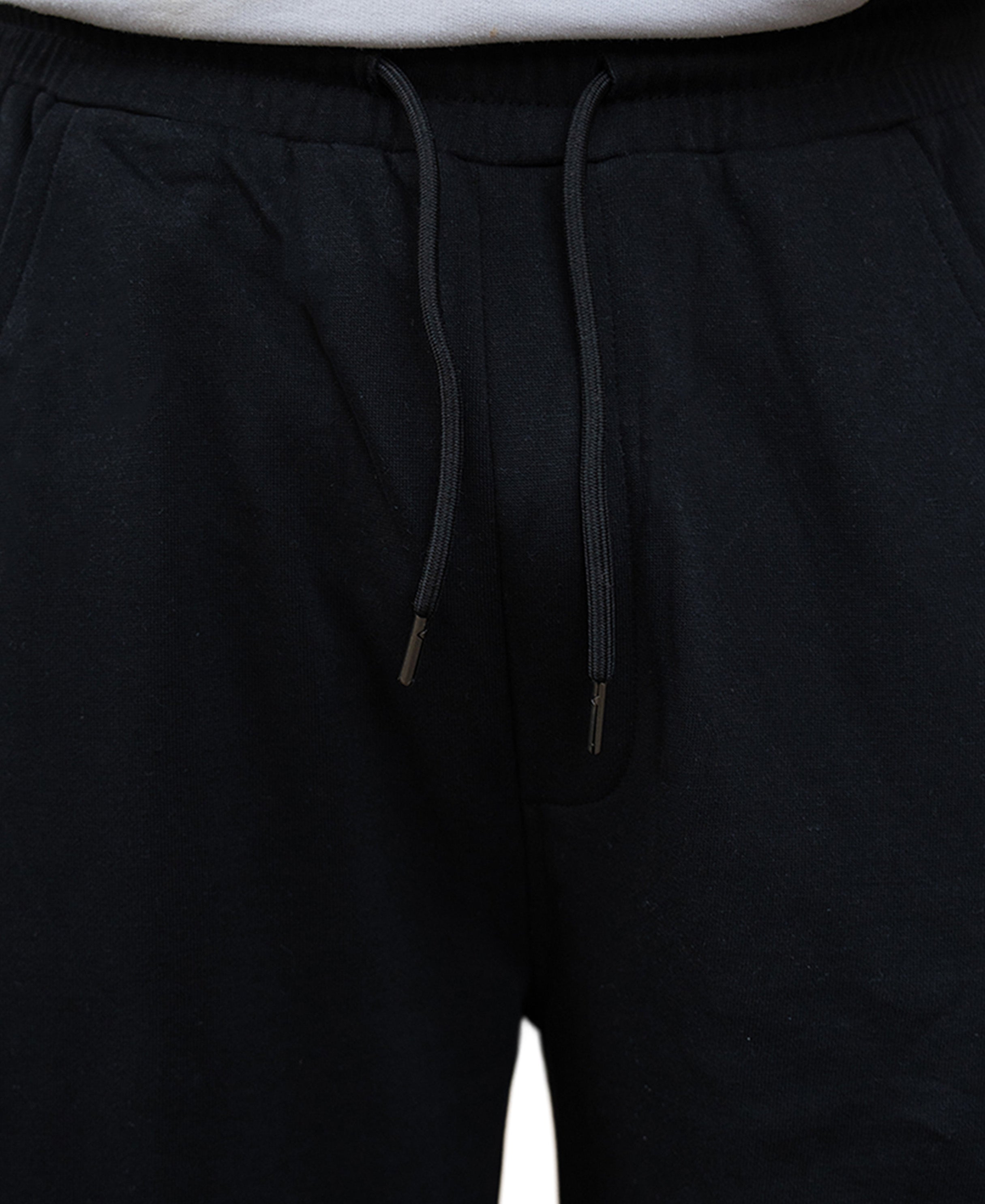 Black Barrel Fit Trackpants