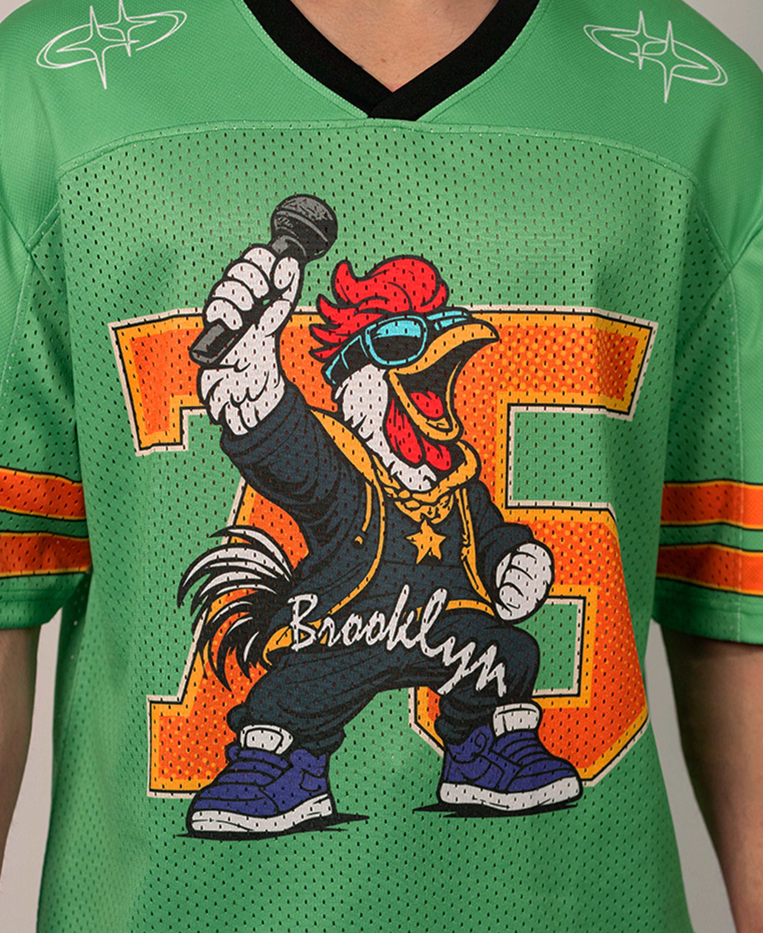 Green Character Print Jersey T-Shirt