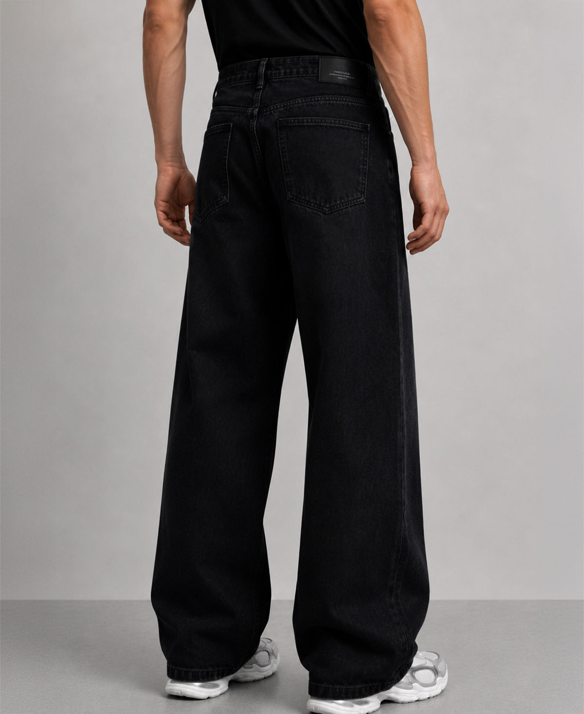 Black Washed Baggy Jeans