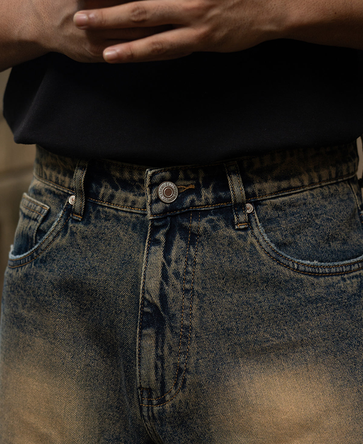 Tinted Brown Baggy Jeans