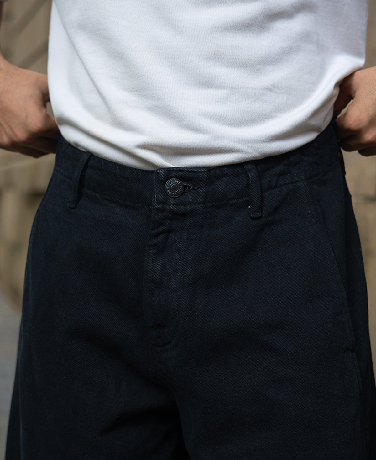 Black Washed Barrel Fit Jeans