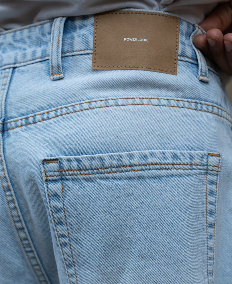 Blue Flame Print Jeans