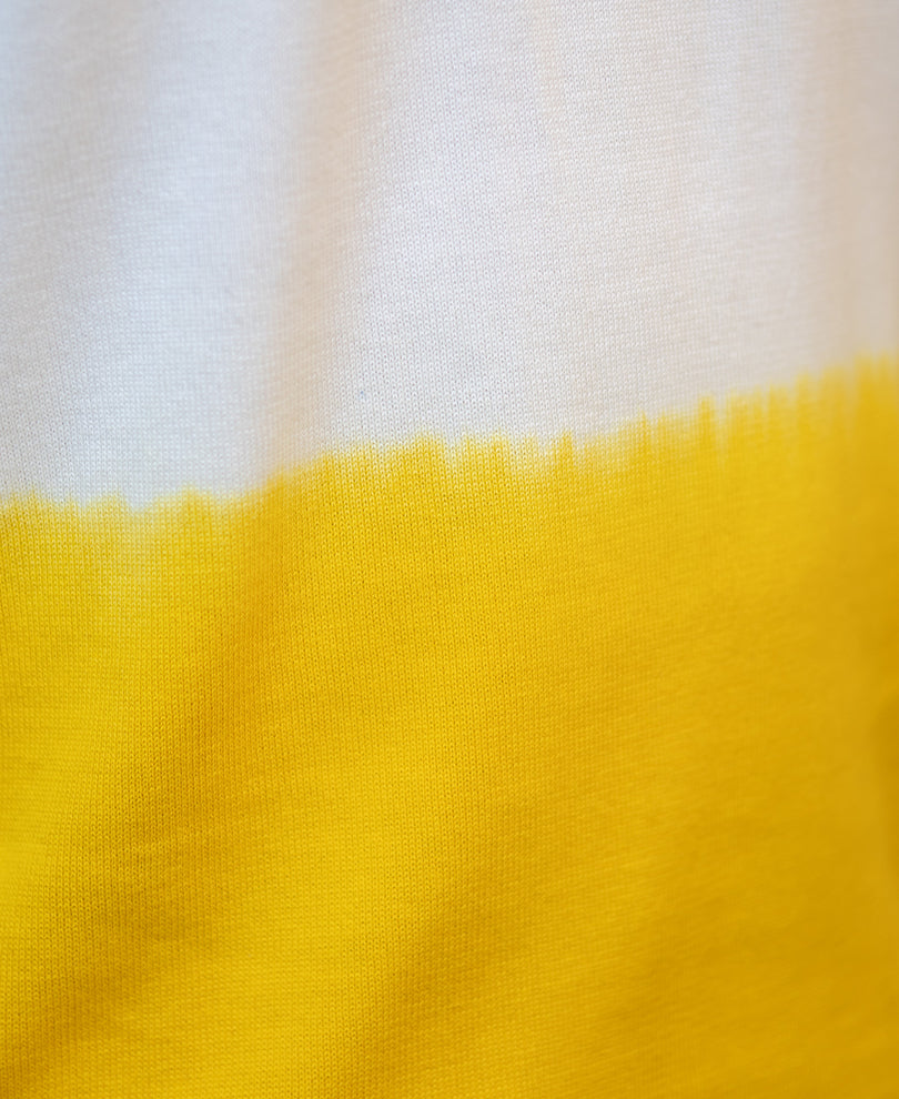 Yellow Ombre Knit Polo T-Shirt.