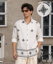 Off White Embroidered Shirt 100% Cotton