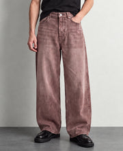 Dusty Peach Washed Baggy Jeans