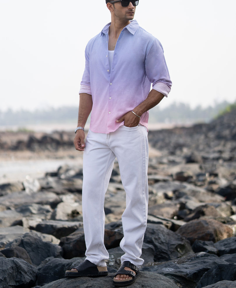 Lilac Ombre Print Shirt.