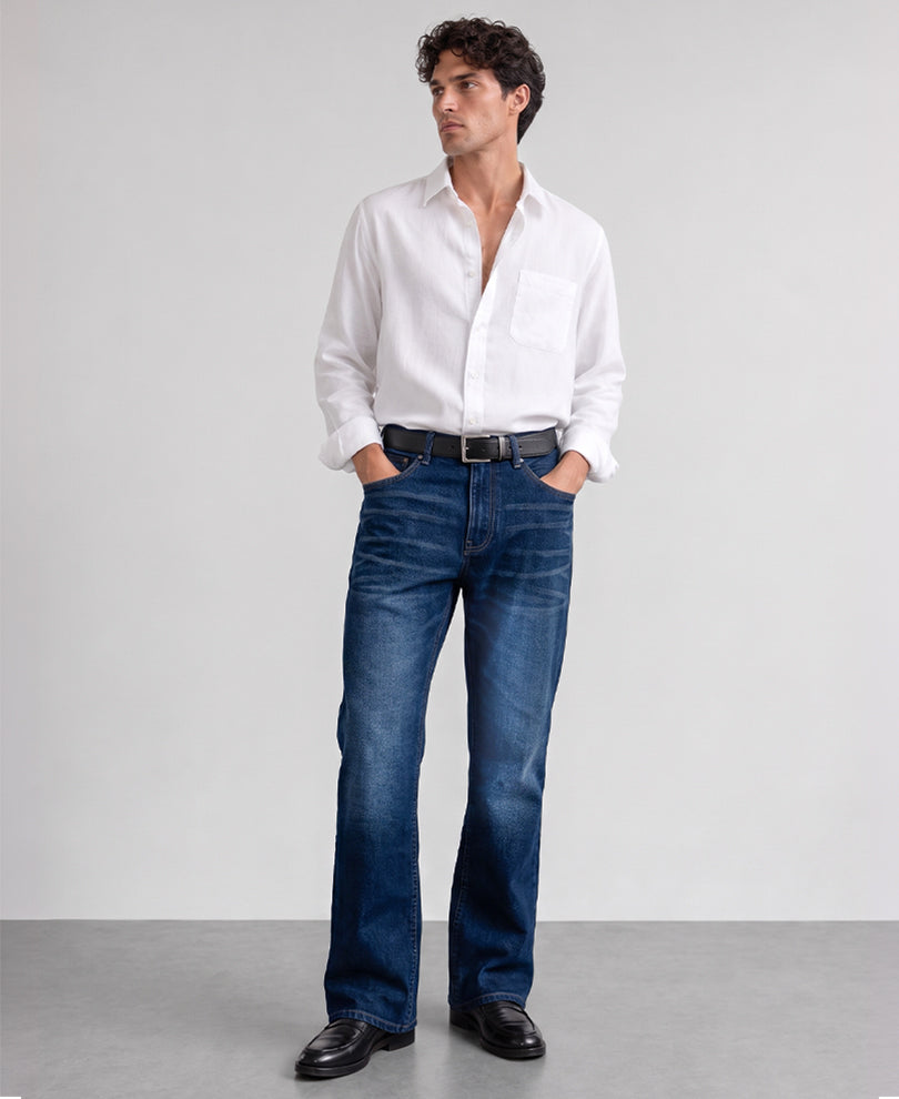 Dark Blue Bootcut Jeans