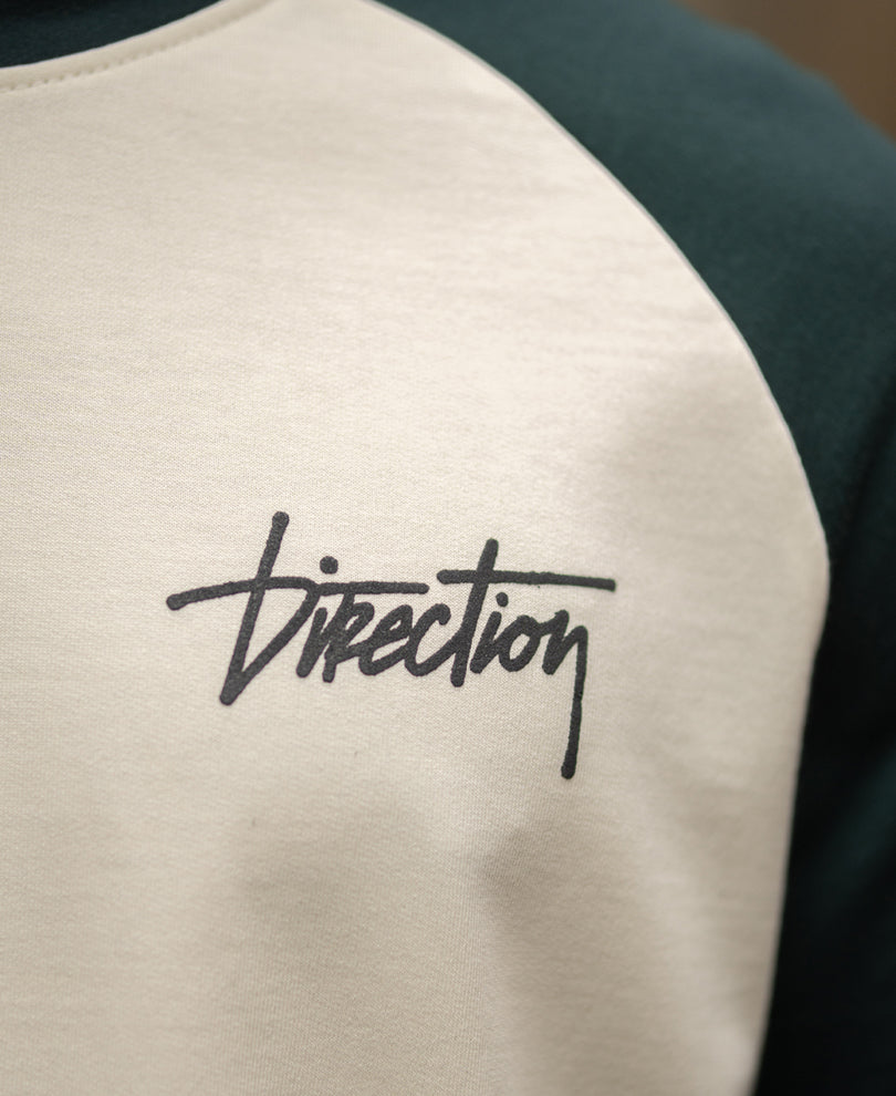 Off White & Teal Wraglan T-Shirt 100% Cotton