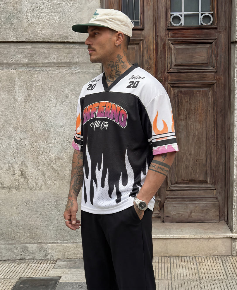 Flame Print Jersey T-Shirt
