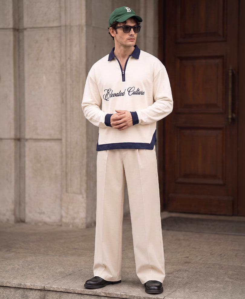 Off-White Embroidered T-Shirt 100% Cotton