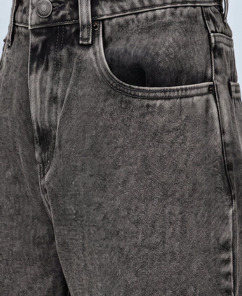 Charcoal Washed Baggy Jeans