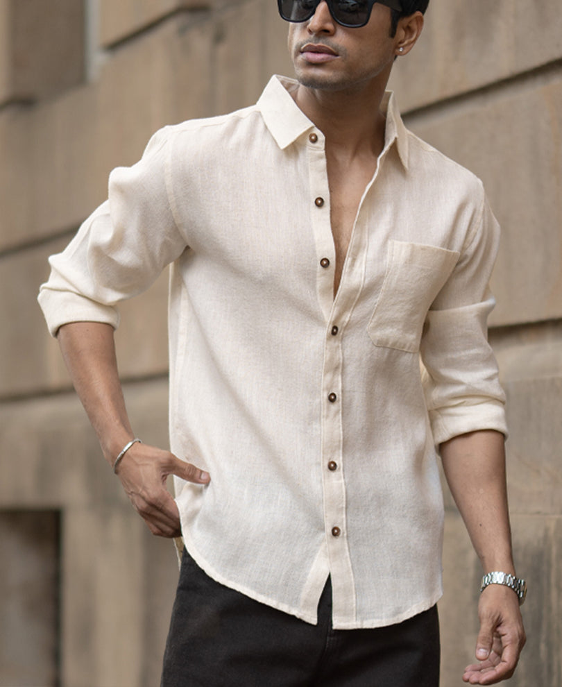 Beige Linen Shirt
