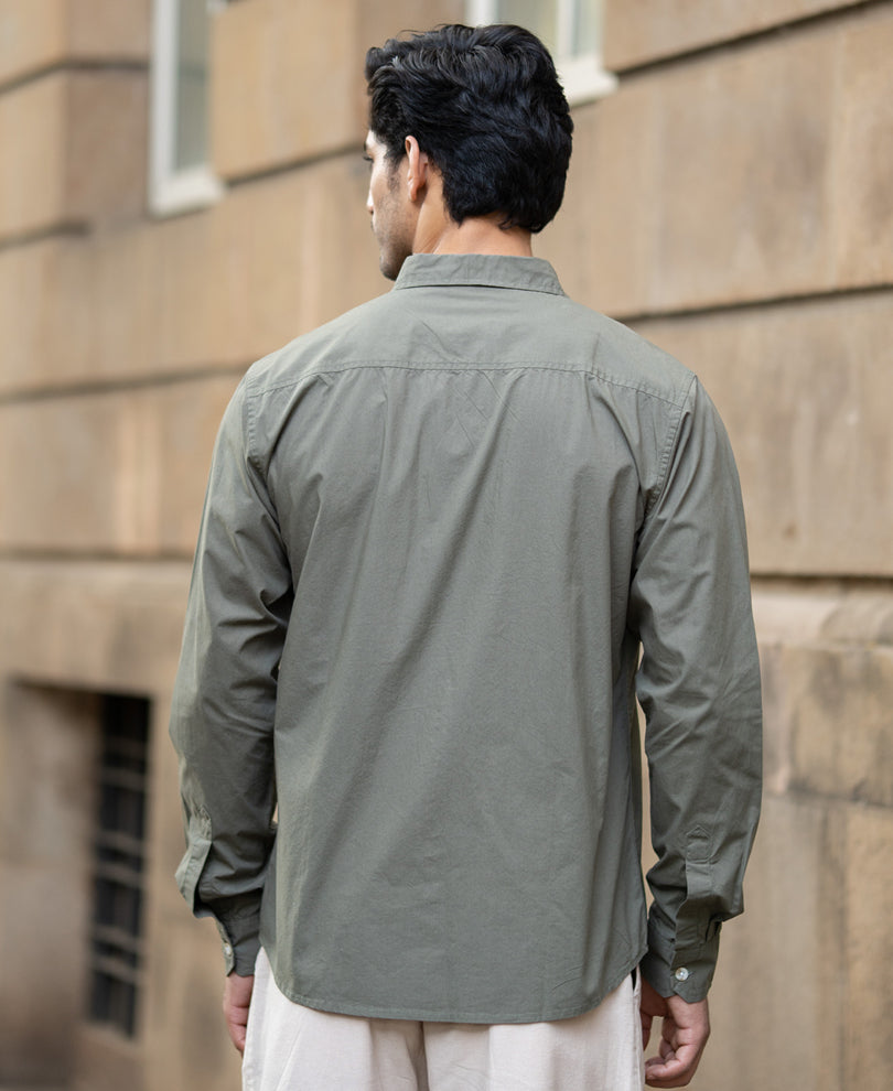 Green Double Pocket Lightweight Shirt.