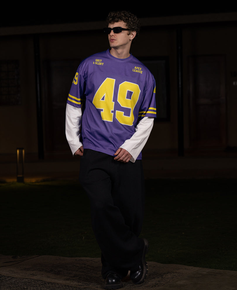 Purple Graphic Jersey T-Shirt