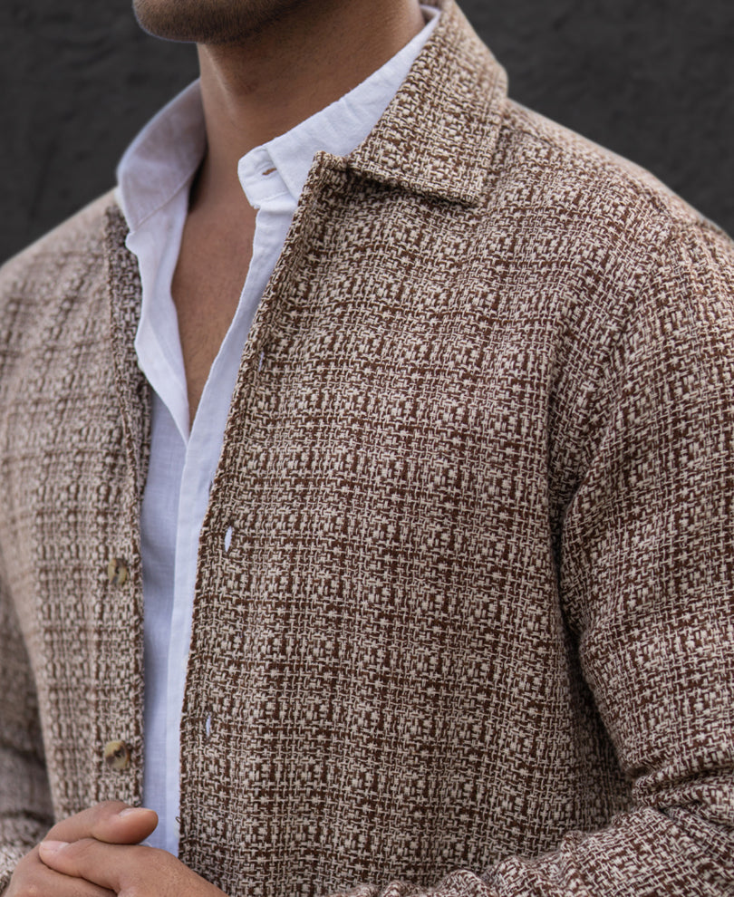 Multicolour Structured Checked Shirt.