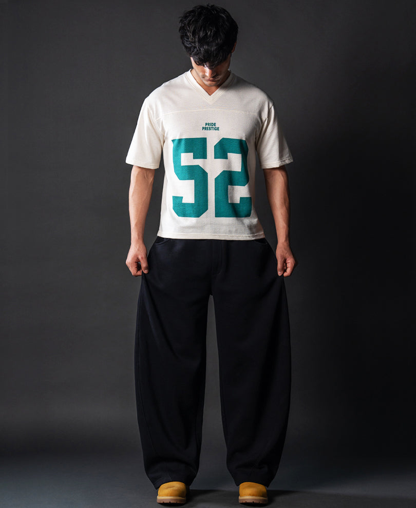 Cream Cotton Jersey T-Shirt.