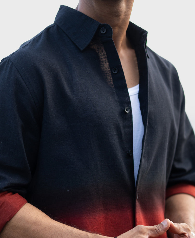 Black And Brown Ombre Shirt.
