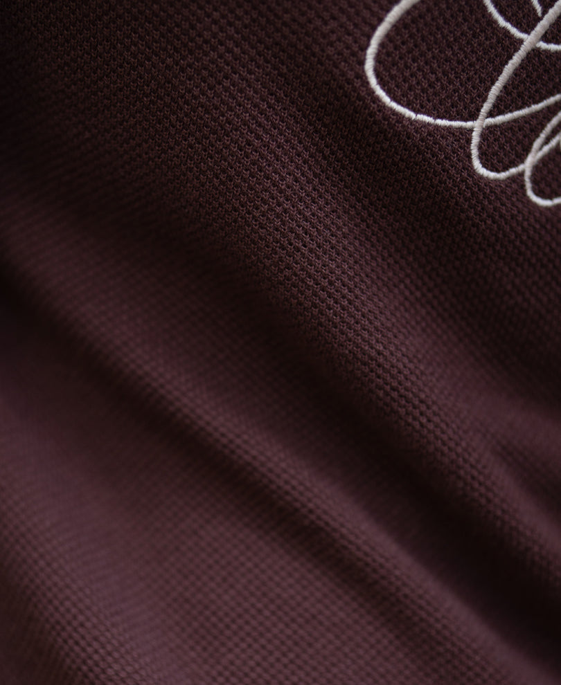 Brown Knit Embroidered T-Shirt