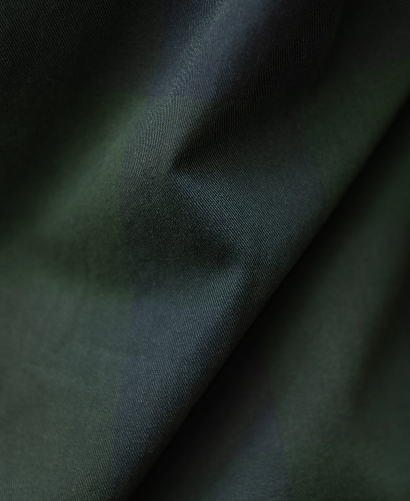 Olive Overdyed Checks Shirt 100% Cotton