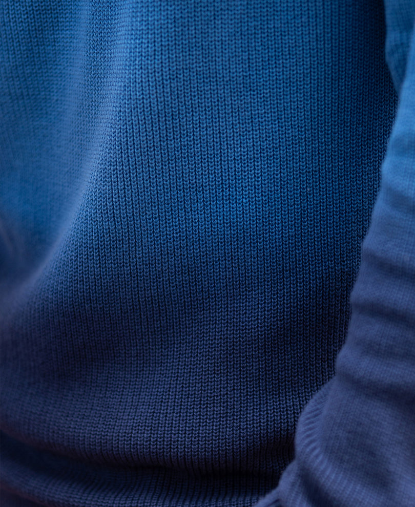 Blue Ombre Cotton Sweater.