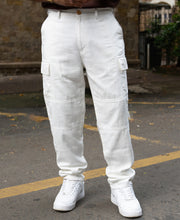 White Cotton Cargo Pant.