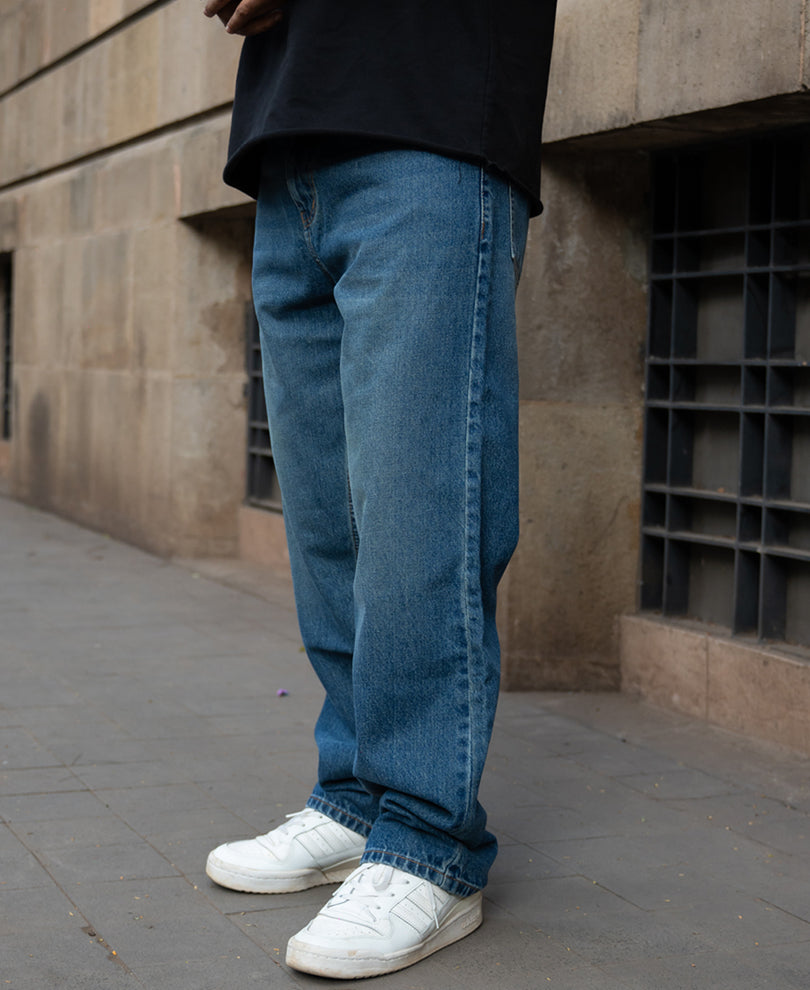 Barrel Fit Denim Jeans
