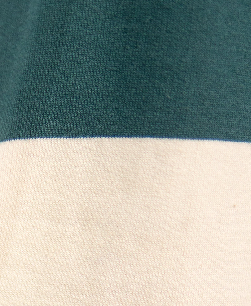Pine Green Embroidered Stripe T-Shirt 100% Cotton