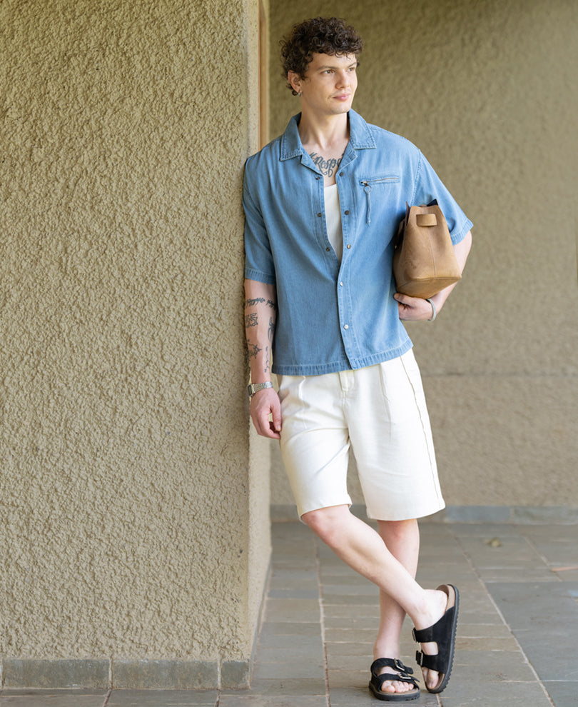 Light Blue Cuban Denim Shirt