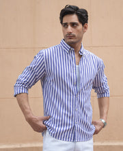 Blue Lightweight Stripe Shirt.