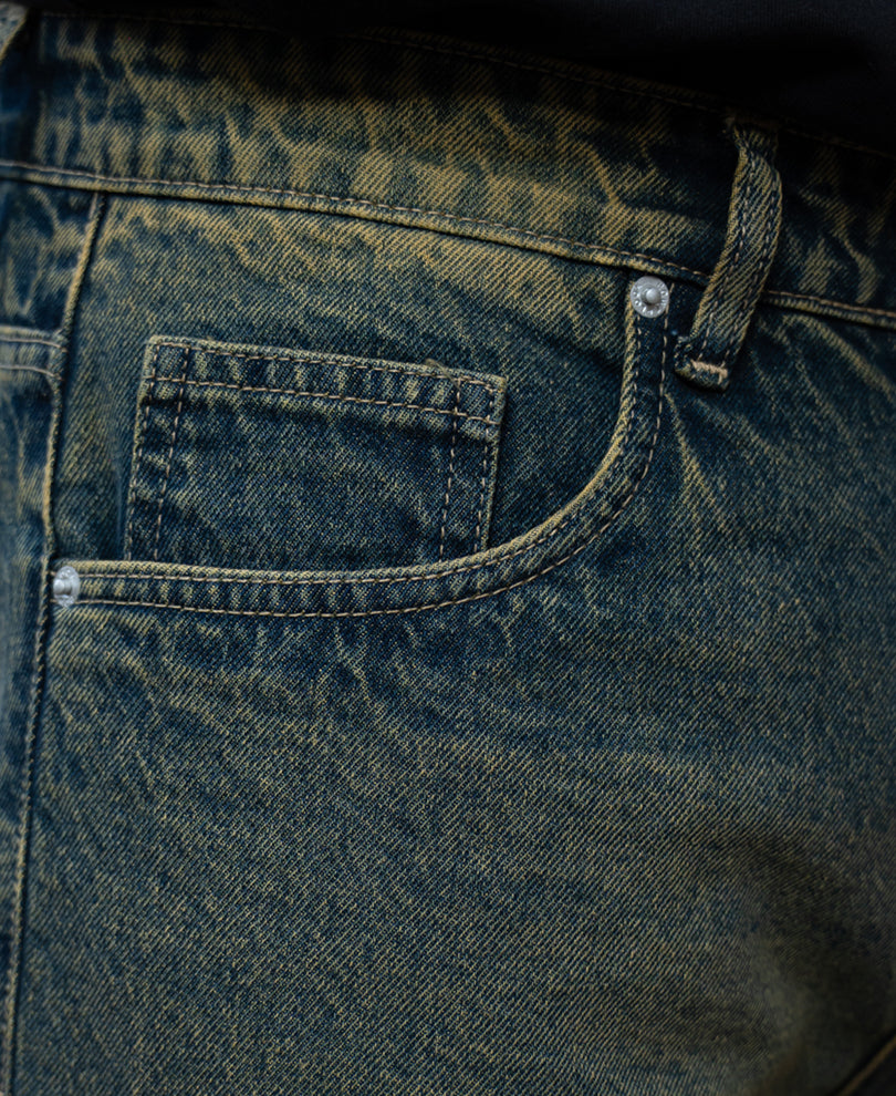 Dark Blue Tinted Baggy Jeans