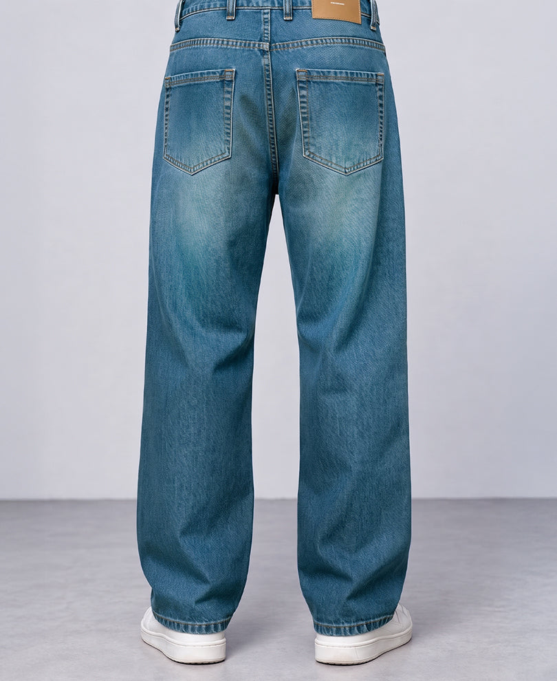 Blue Demin Baggy Fit Jeans