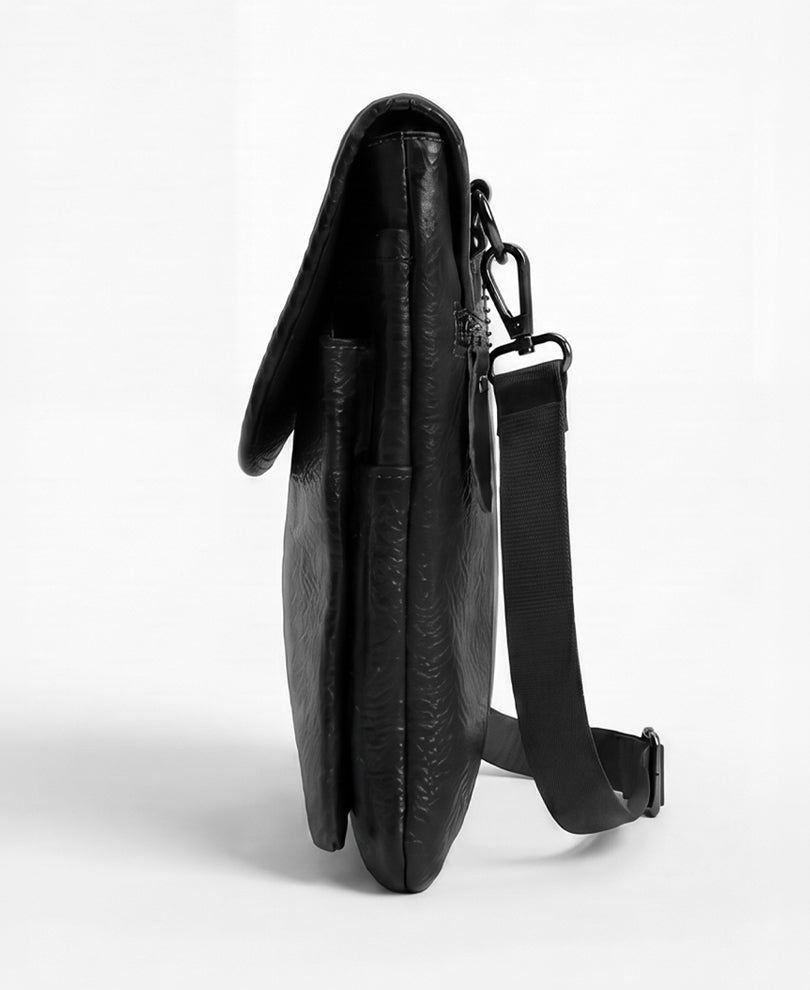 Black Leather Crossbody Bag