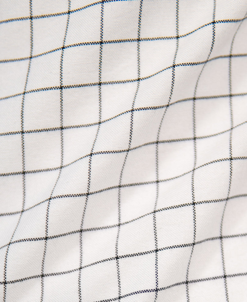 White & Black Oxford Checks Shirt 100% Cotton