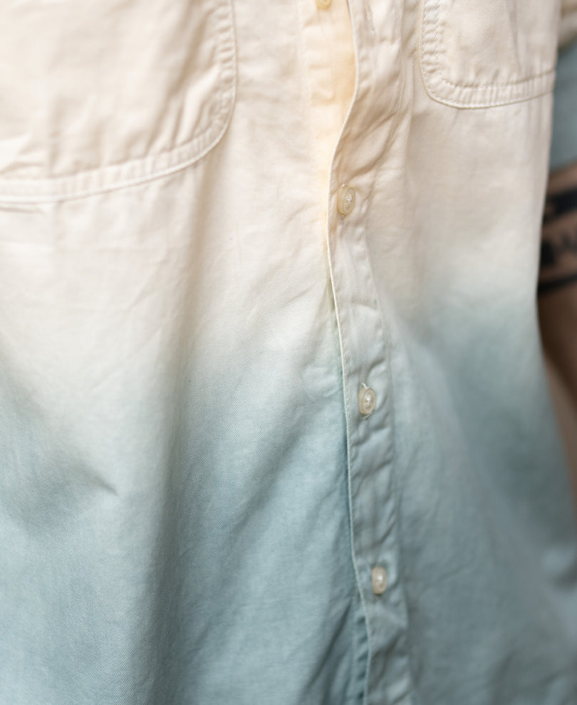 Butter Yellow Structured Ombre Shirt.