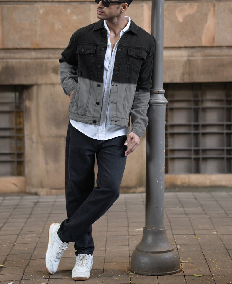 Black Ombre Denim Jacket.