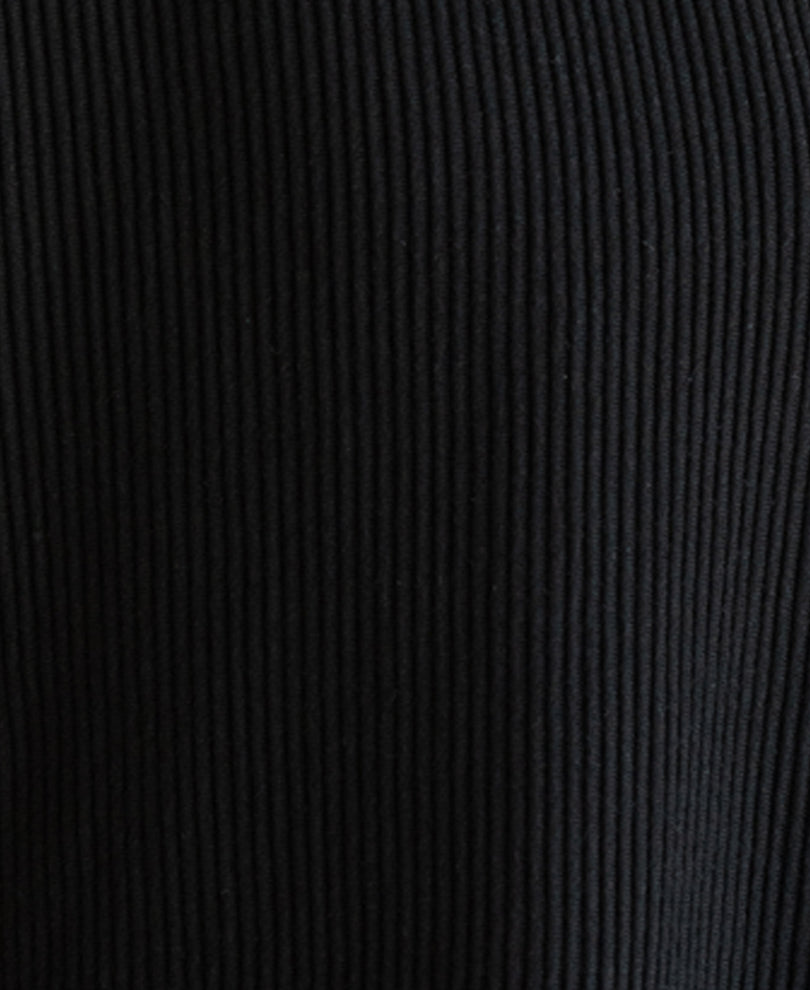 Black Knitted Henley Vest