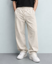 Light Beige Melange Knit Joggers