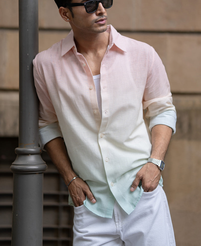 Multicolour Lightweight Ombre Shirt.